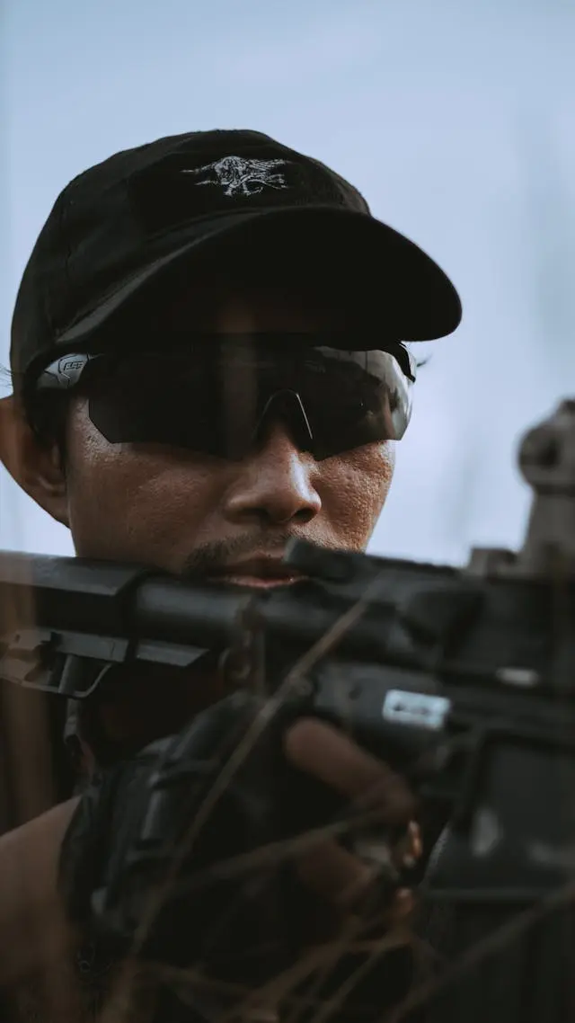 An intense look from man