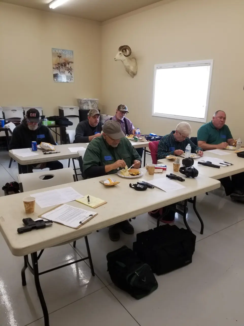 People in the firearm classroom