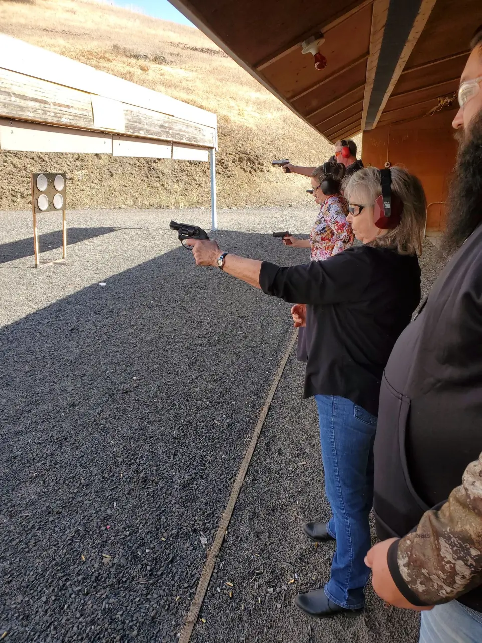 Man shooting in the range
