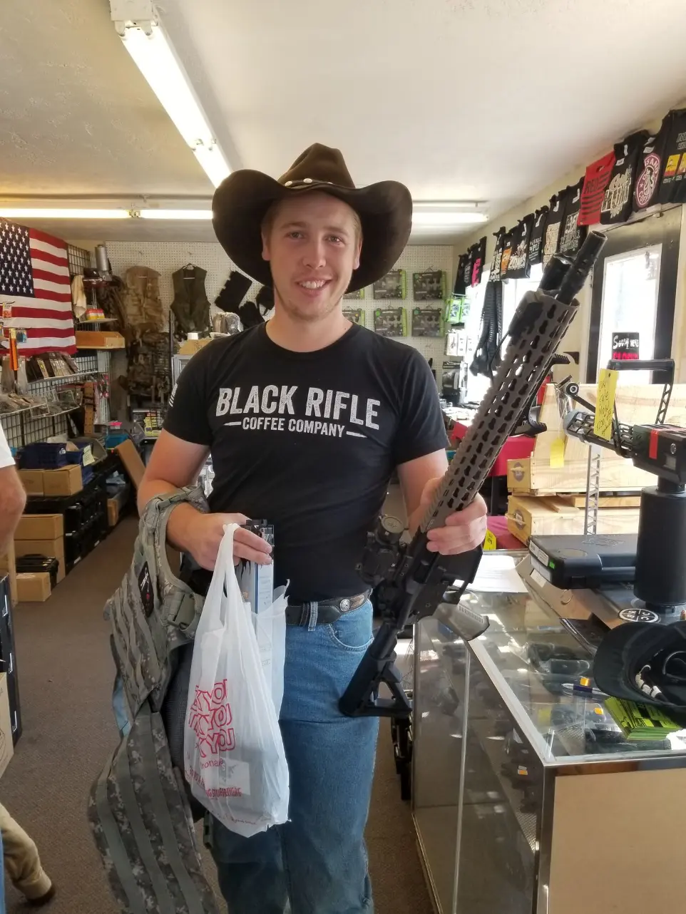 Man purchasing a firearm